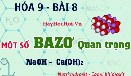 Một số Bazo quan trọng, tính chất hóa học của Natri Hidroxit NaOH, Canxi Hidroxit Ca(OH)2 - hóa 9 bài 8